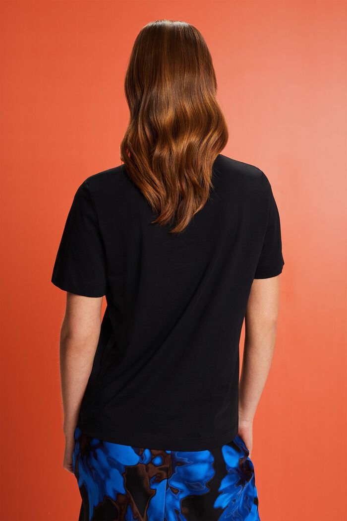 Jersey-T-Shirt mit Print vorne