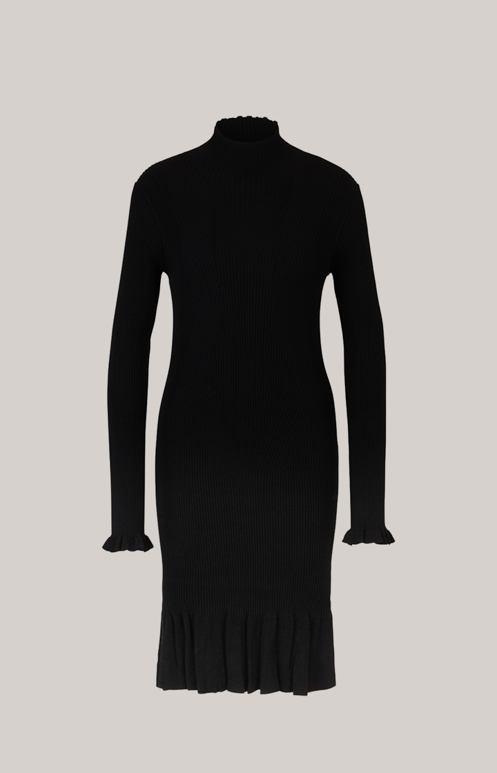 Strick-Kleid in Schwarz