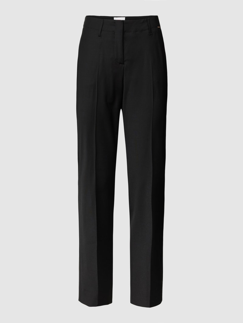 Hose mit Label-Applikation Modell 'Cihamelin' in schwarz