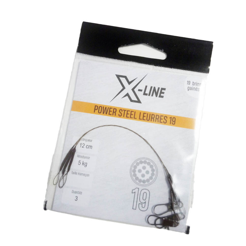 X-Line Power Steel 19-strand 70cm (x3) predator fishing leader