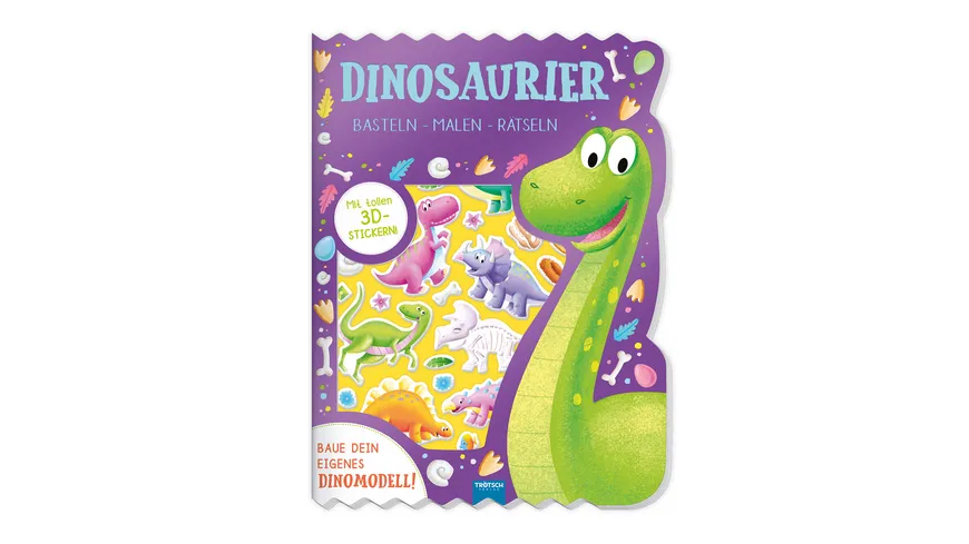 Trötsch Beschäftigungsbuch Malbuch Bastelbuch Dinosaurier