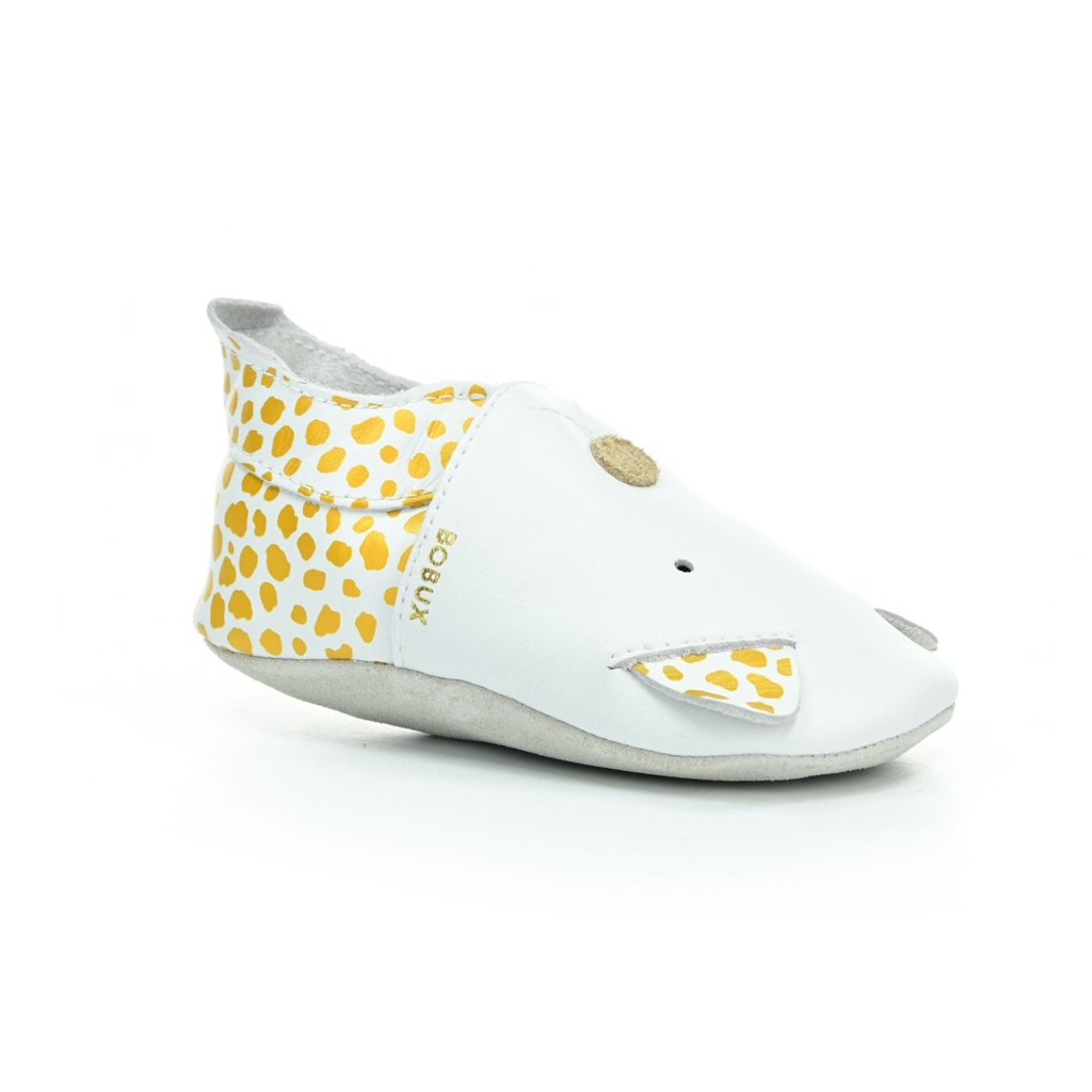 Bobux Dalmatin White (Soft Sole) Krabbelschuhe