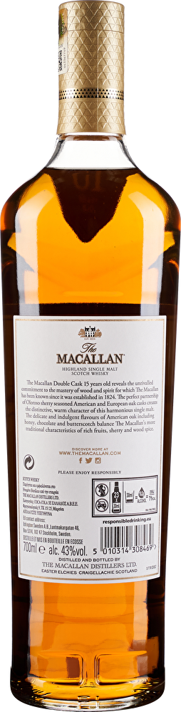 The Macallan Scotch Whisky Double Cask 15 YO 0,7 Liter im Geschenkkarton