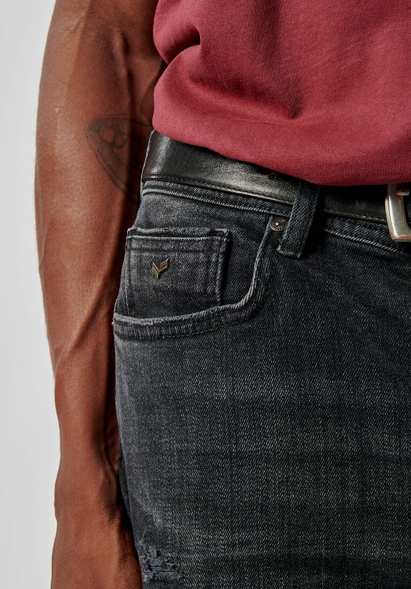 DARKO  Jean slim noir homme