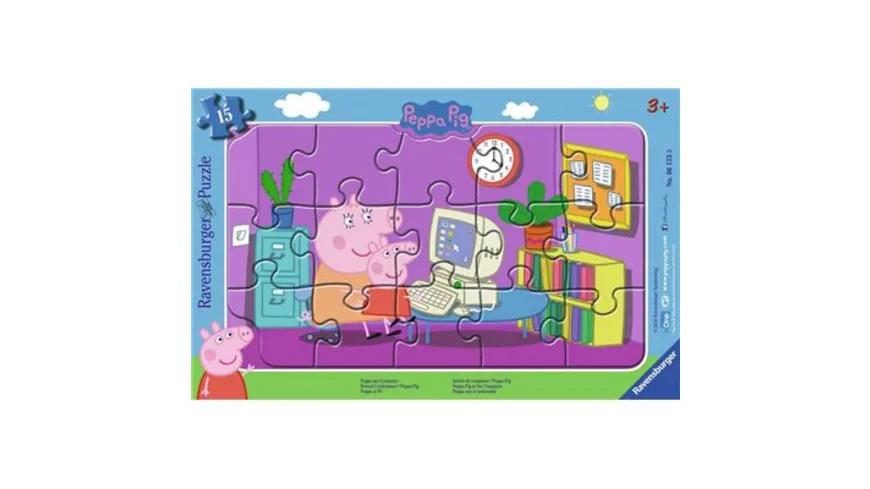 Ravensburger Puzzle - Peppa am Computer, 15 Teile