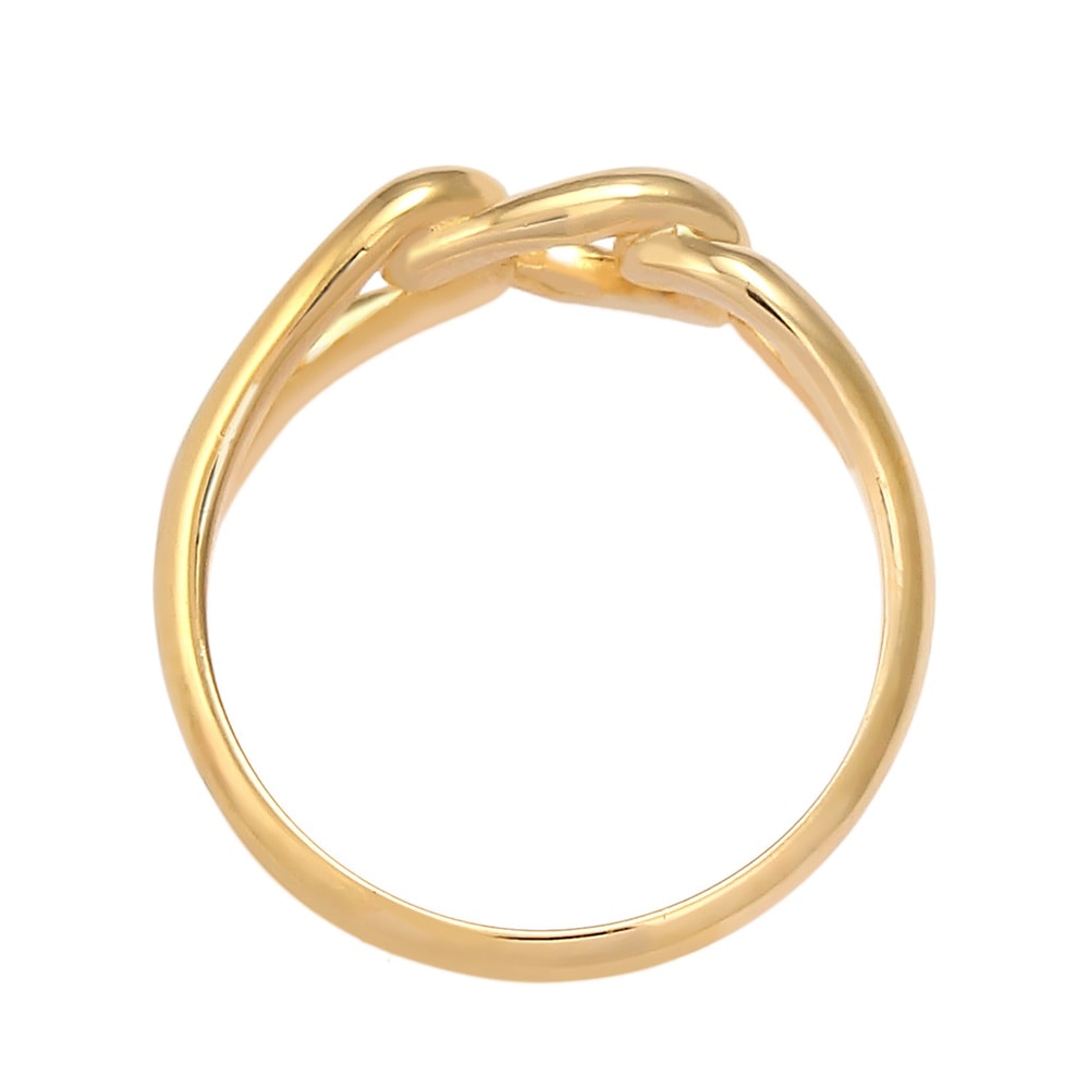 Elli Elli Bague Femme Bague Symbole de Noeud Massif en 925 Argent Plaqué Or Bague