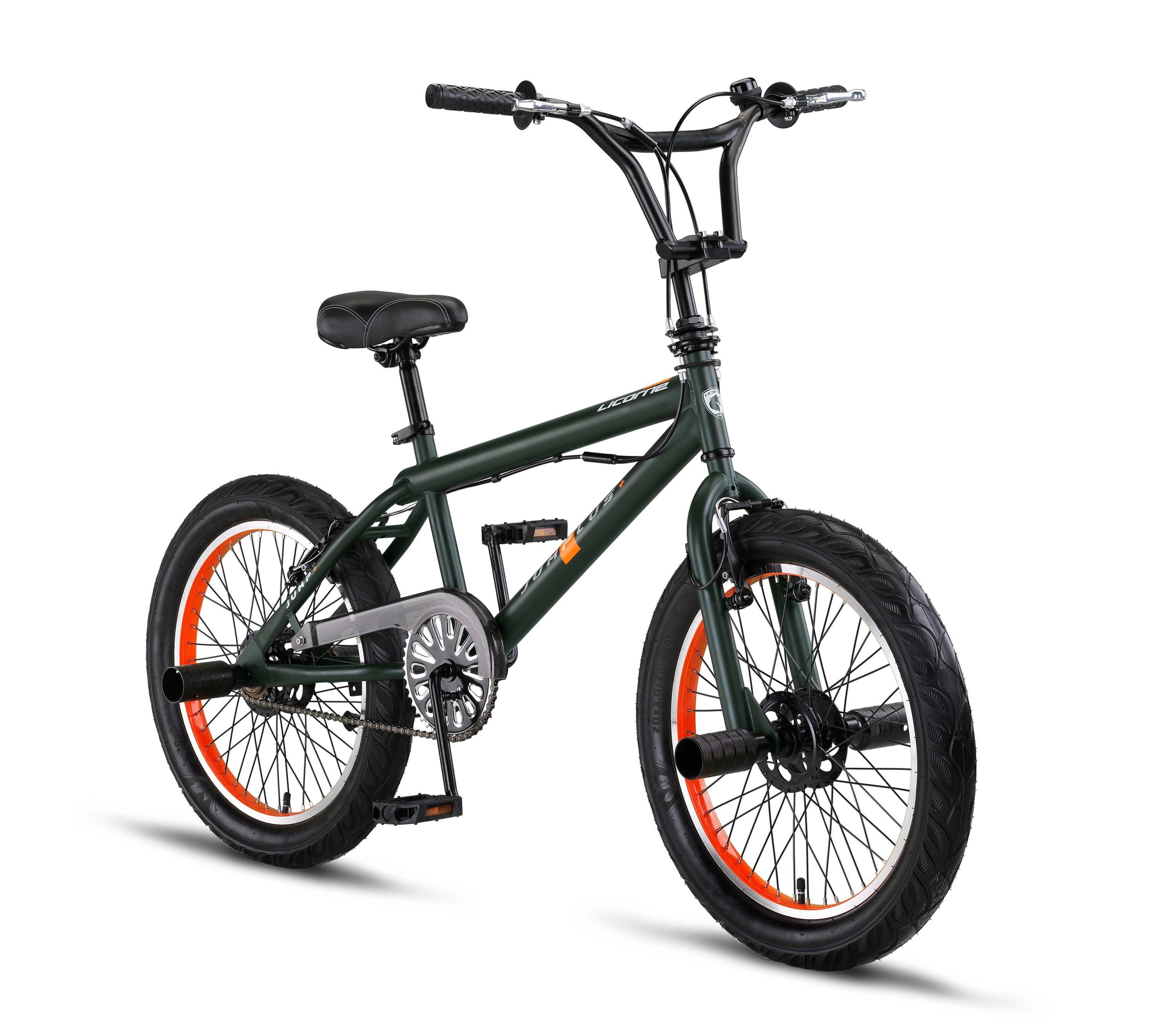 Licorne Bike BMX-Rad Licorne Bike Jump Premium BMX 360° Rotor-System 4 Stahl Pegs, 1 Gang