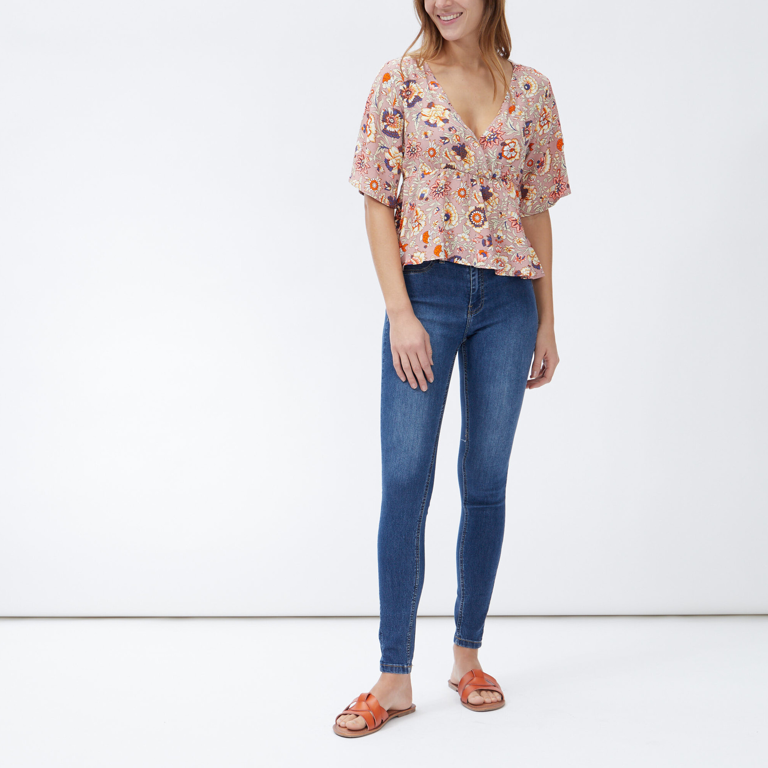 Jegging taille basse denim stone femme | La Halle