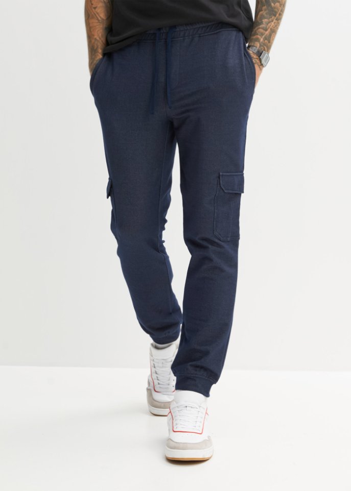 Cargo-Sweathose in Denimoptik