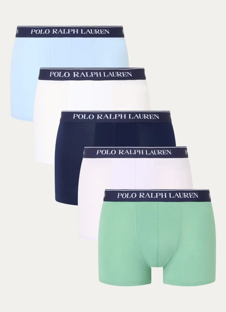 Lot de 5 boxers Ralph Lauren avec ceinture logotée