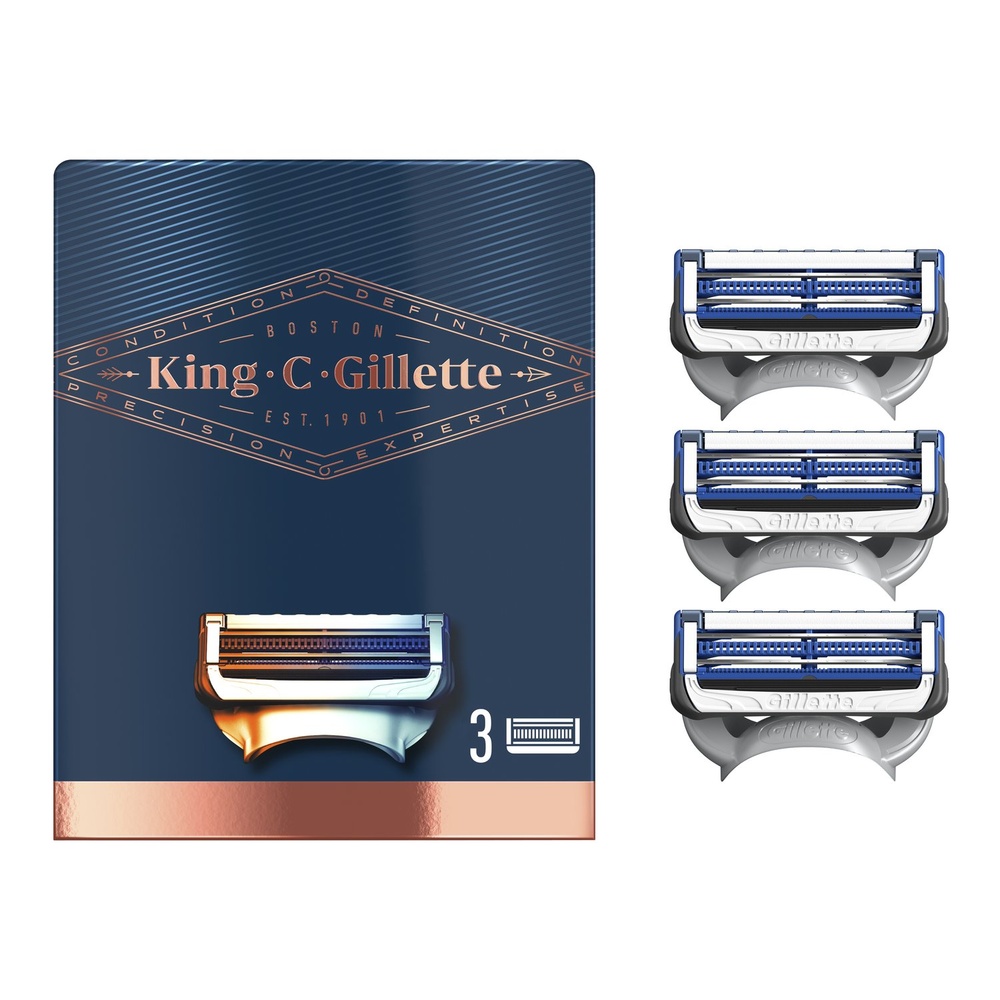 gillette King C. Gillette Lames De Rasoir Cou x3 Lames de Rasoir