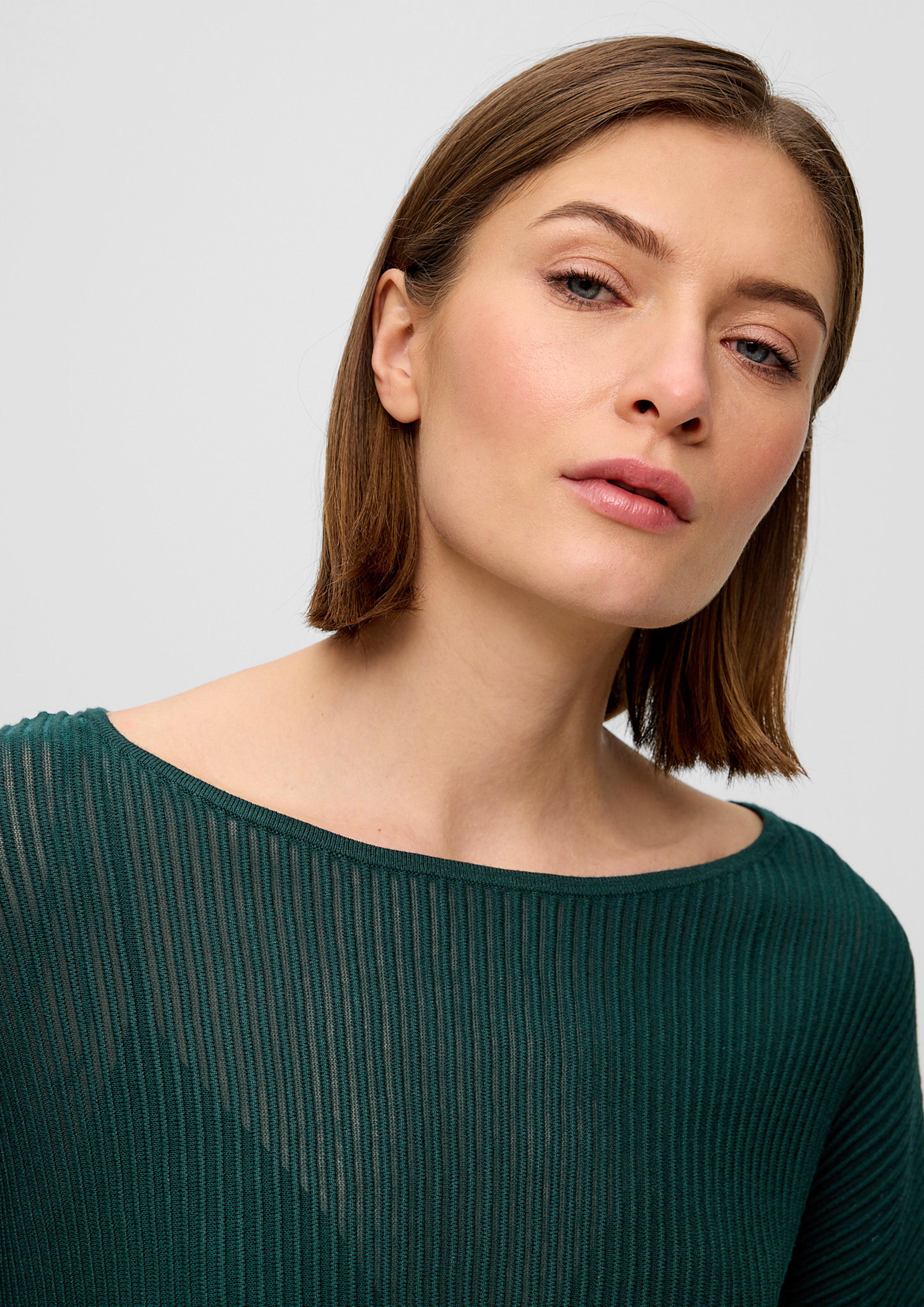 Rippstrickpullover aus Viskosemix  2135845-7889