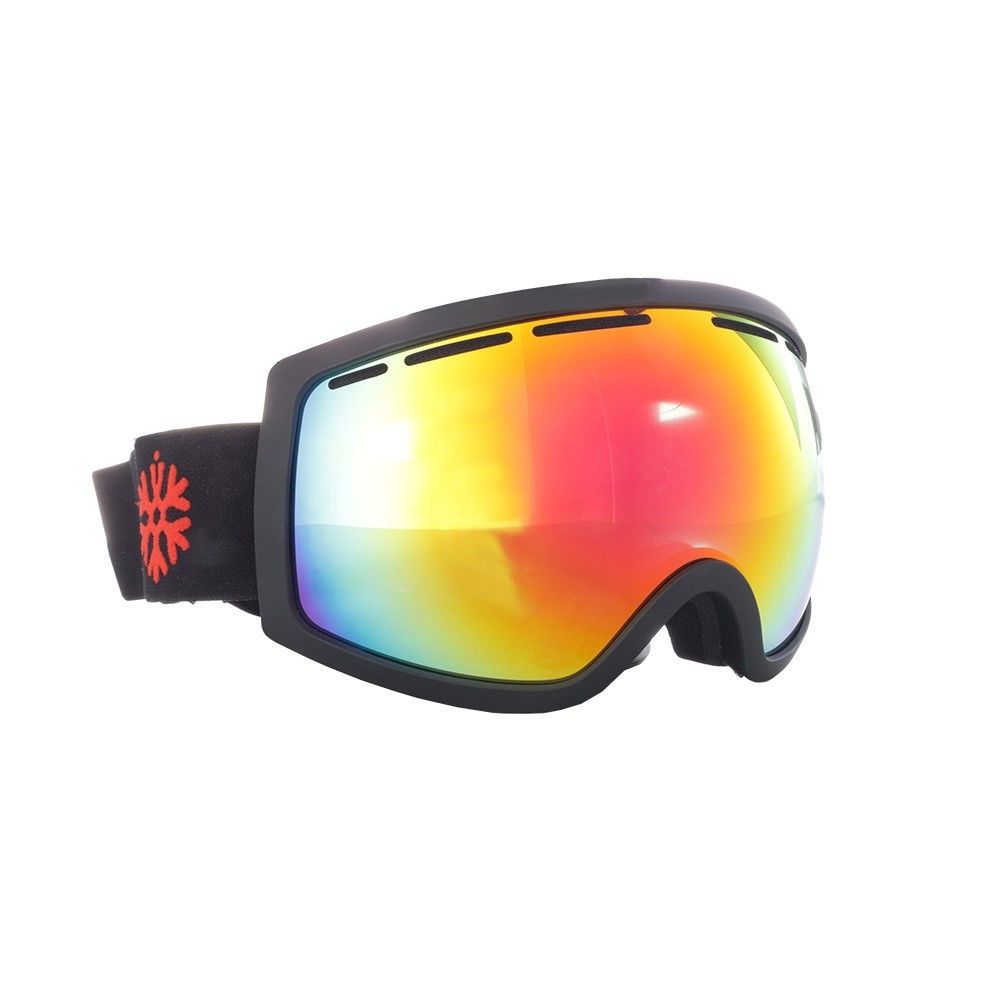 IVOL schwarz Rotes Spiegelglas Skibrille