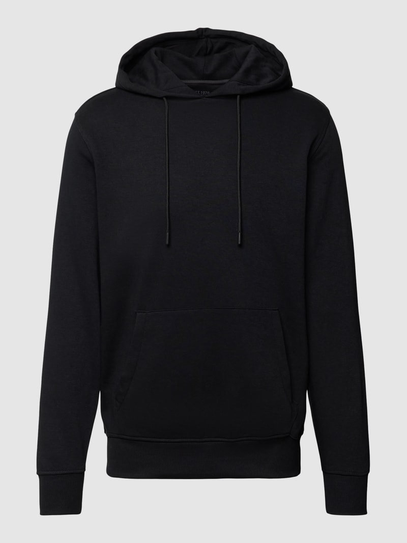Hoodie mit Känguru-Tasche in schwarz