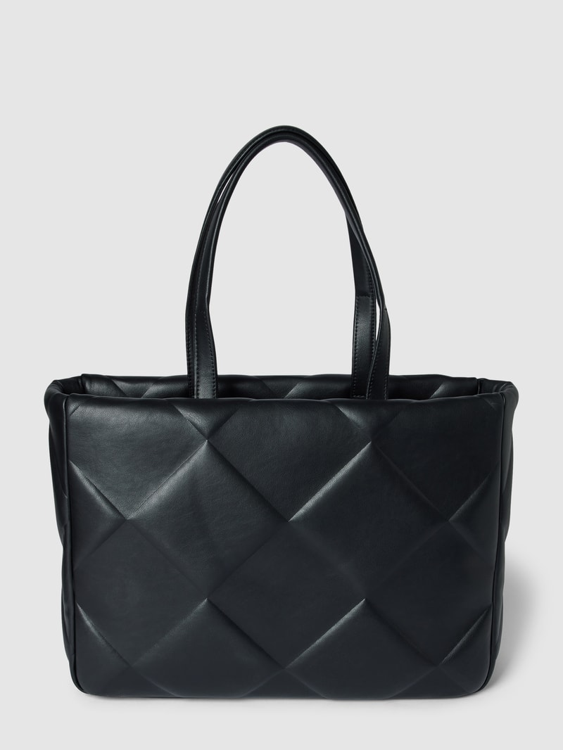 Tote Bag mit Strukturmuster Modell 'QUILT' in schwarz