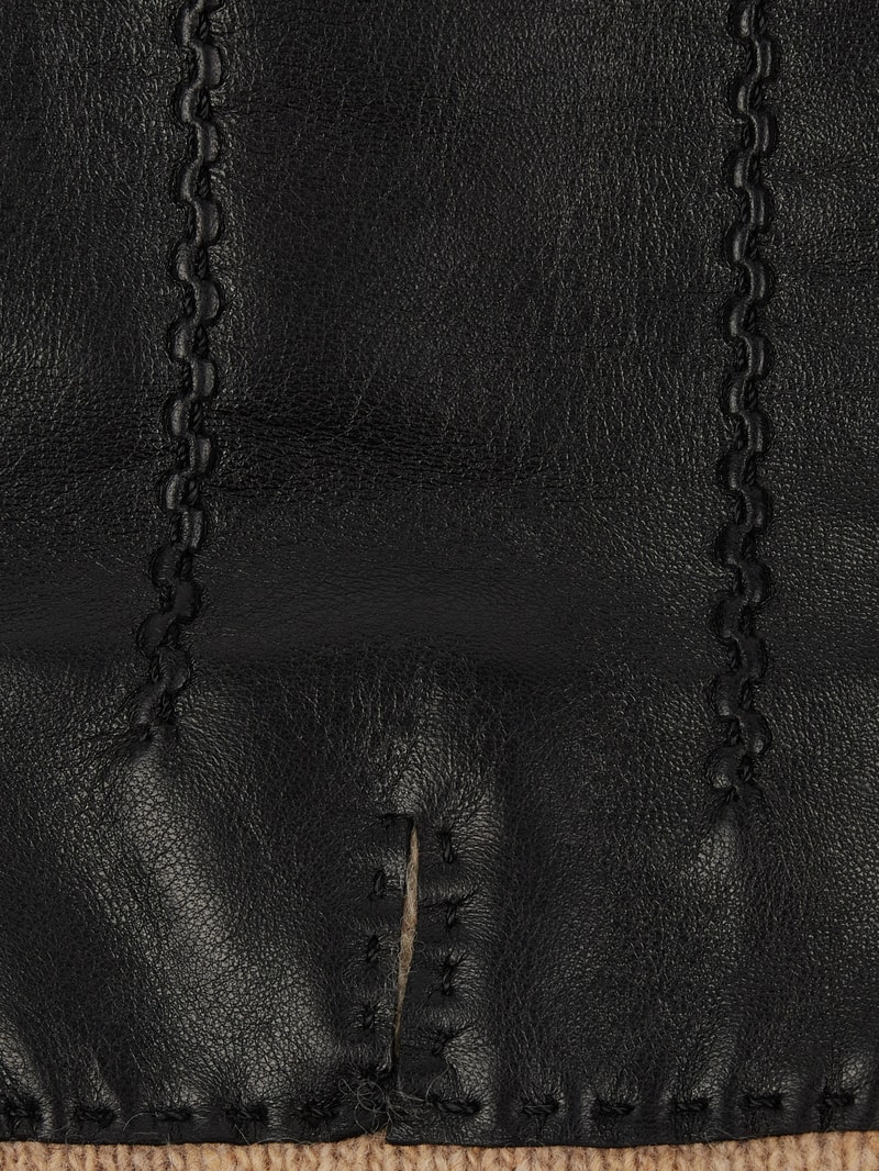 Handschuhe aus Leder in schwarz