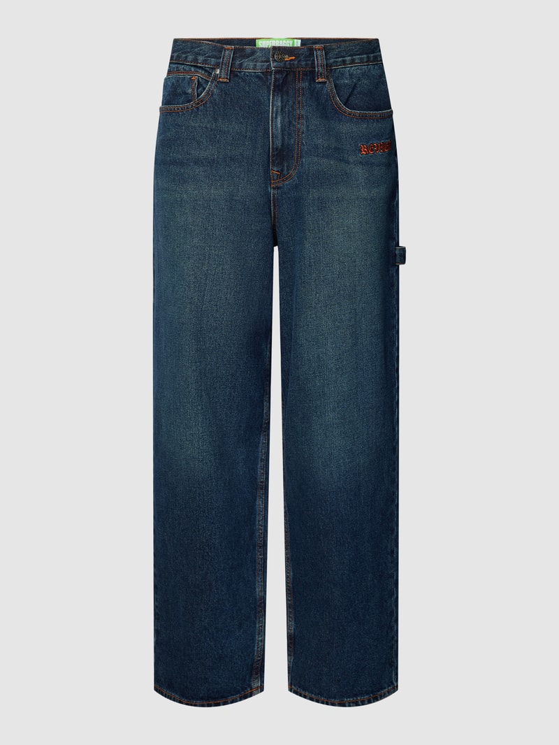 Baggy Jeans mit Label-Detail Modell 'DRAGON' in blau