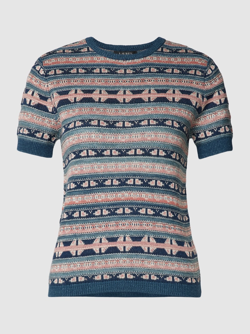 Strickshirt mit Allover-Muster Modell 'EYELAH' in grün