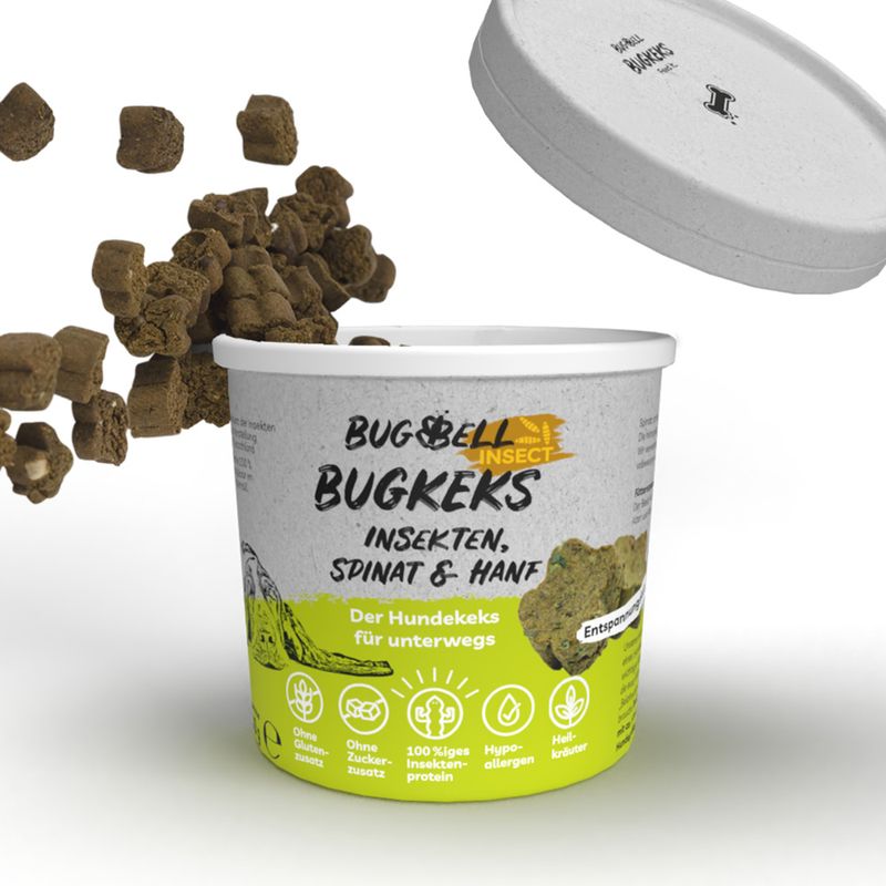 BugBell BugKeks Adult Insekten, Spinat und Hanf