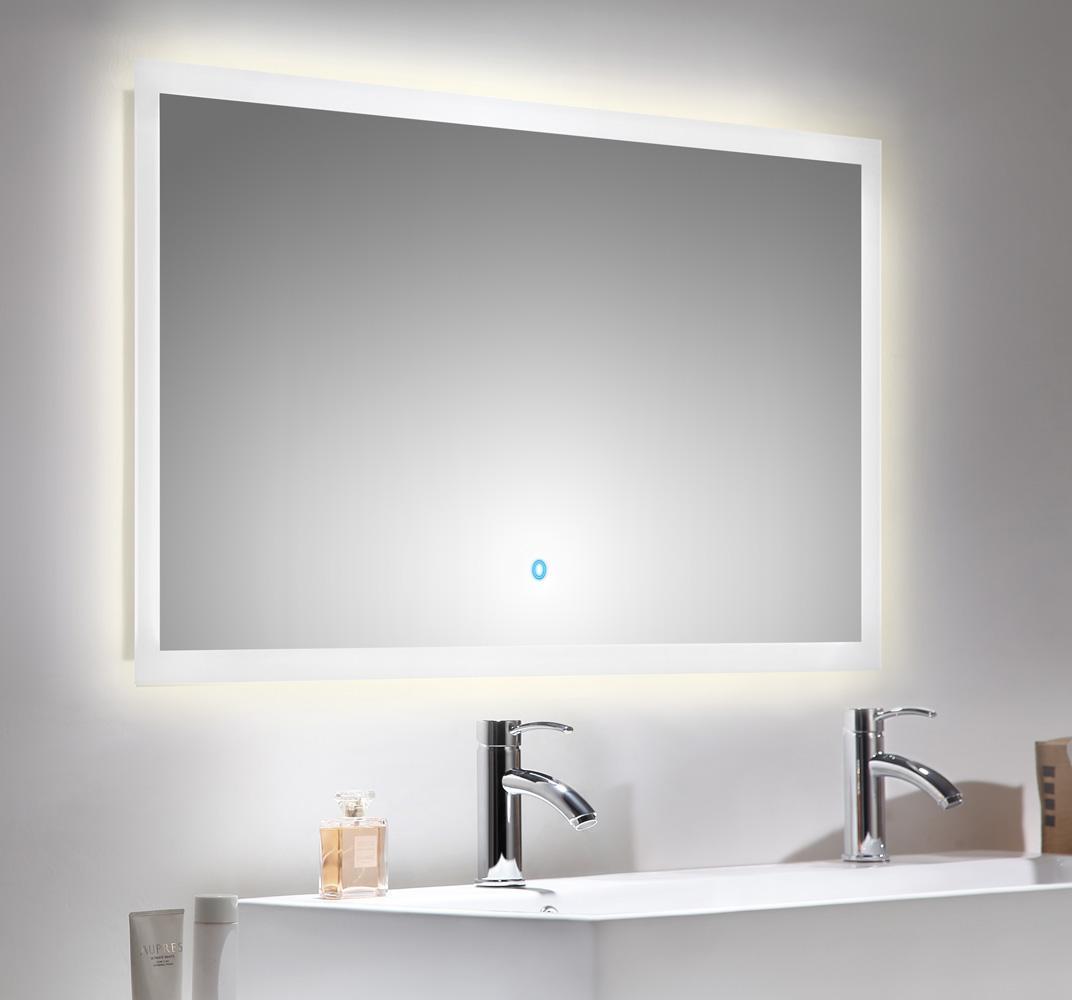Posseik LED Spiegel 120x65 cm mit Touch Bedienung EEK: F