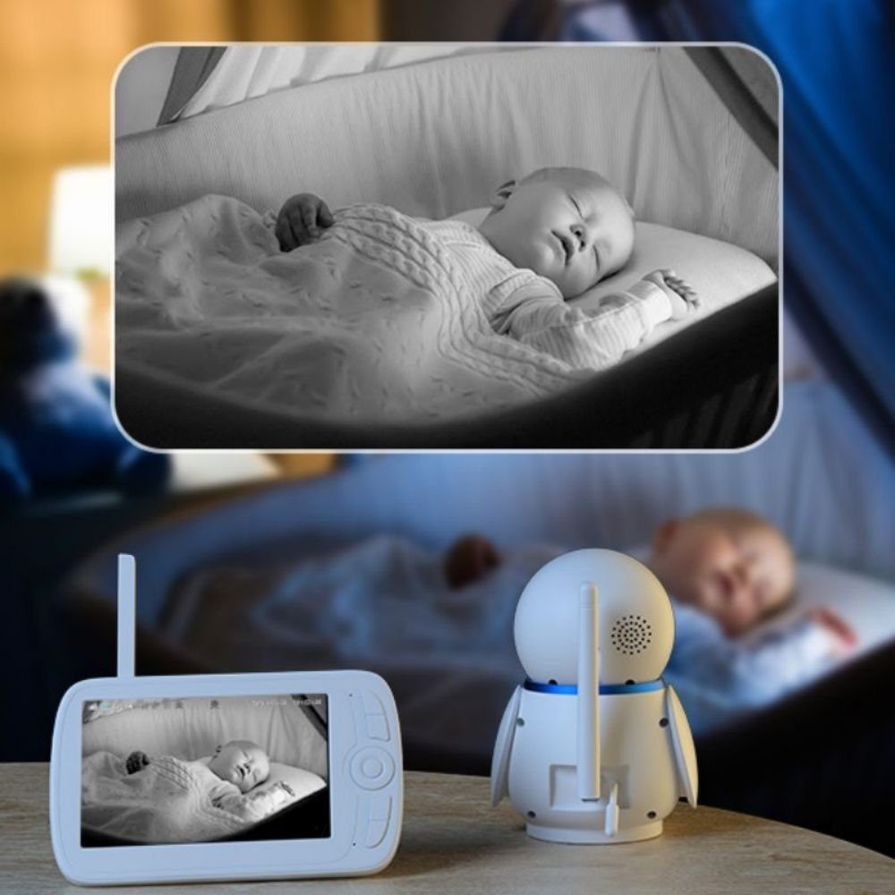 Proscenic Video-Babyphone Proscenic 300 WLAN Kamera - 1080P Nachtsicht SD- Kartenoption, Weiß