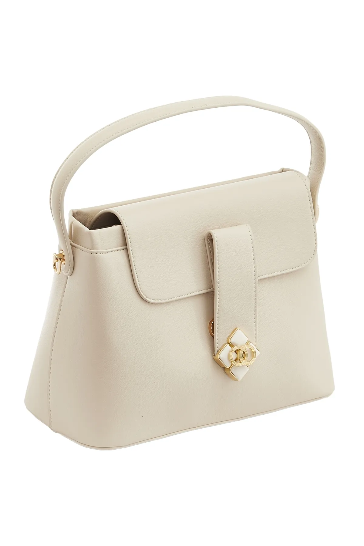 USHA  Handtasche - Ecru - Unifarben