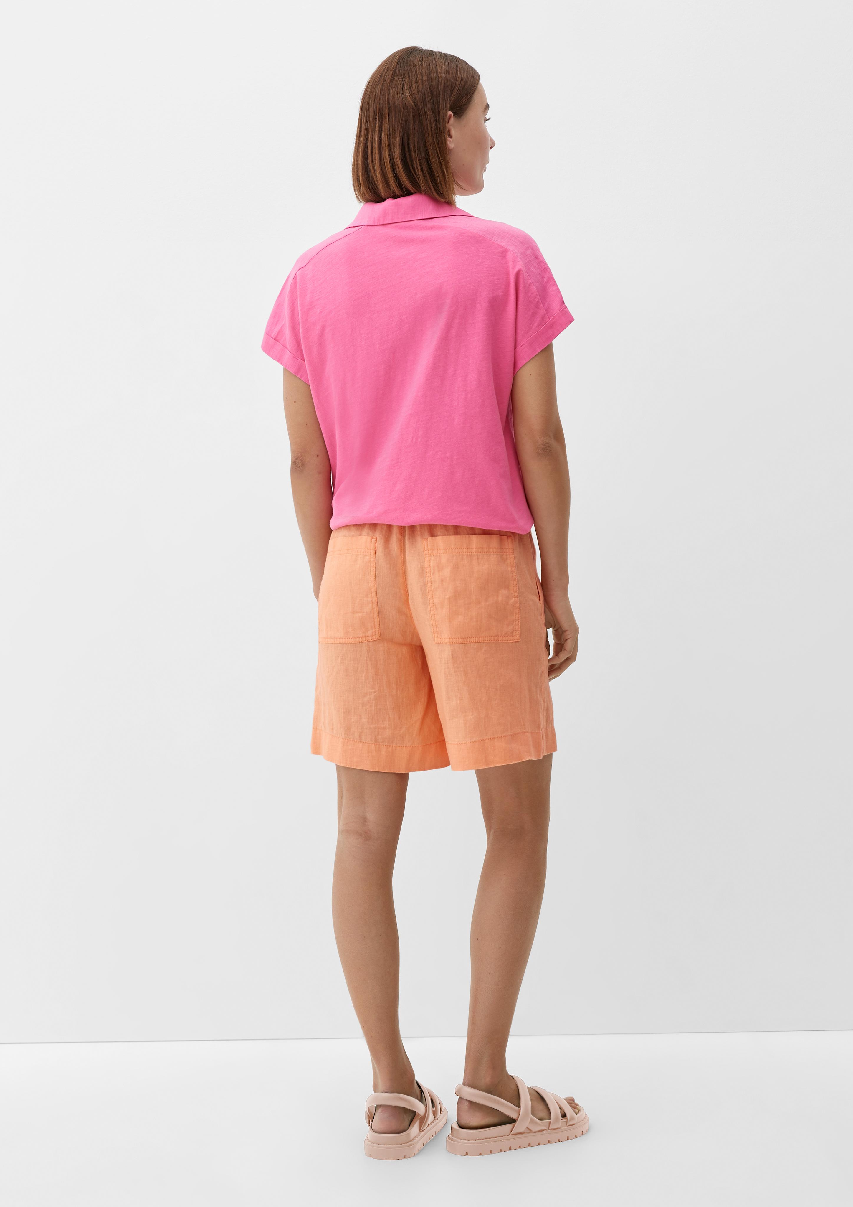 Blusenshirt mit Leinen-Front  2132144-4426