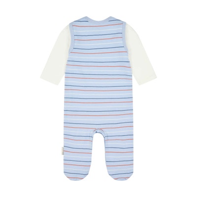 Set Strampler + T-Shirt langarm, hellblau für Jungs