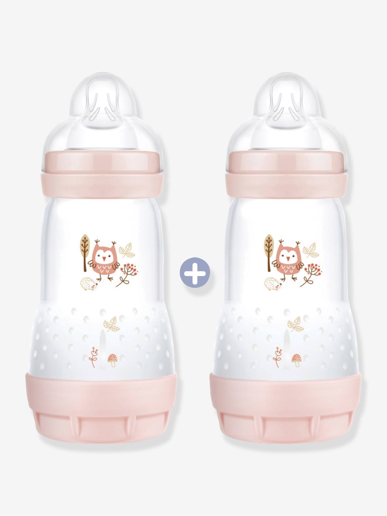 Lot de 2 biberons 260 ml MAM Easy Start anti-colique Nature Guardian nature aqua