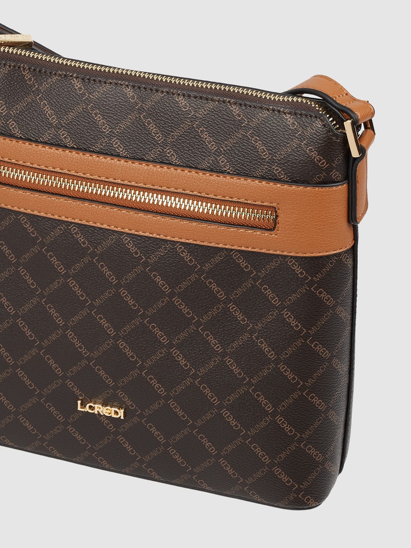 Crossbody Bag in Leder-Optik Modell 'Filiberta' in dunkelbraun