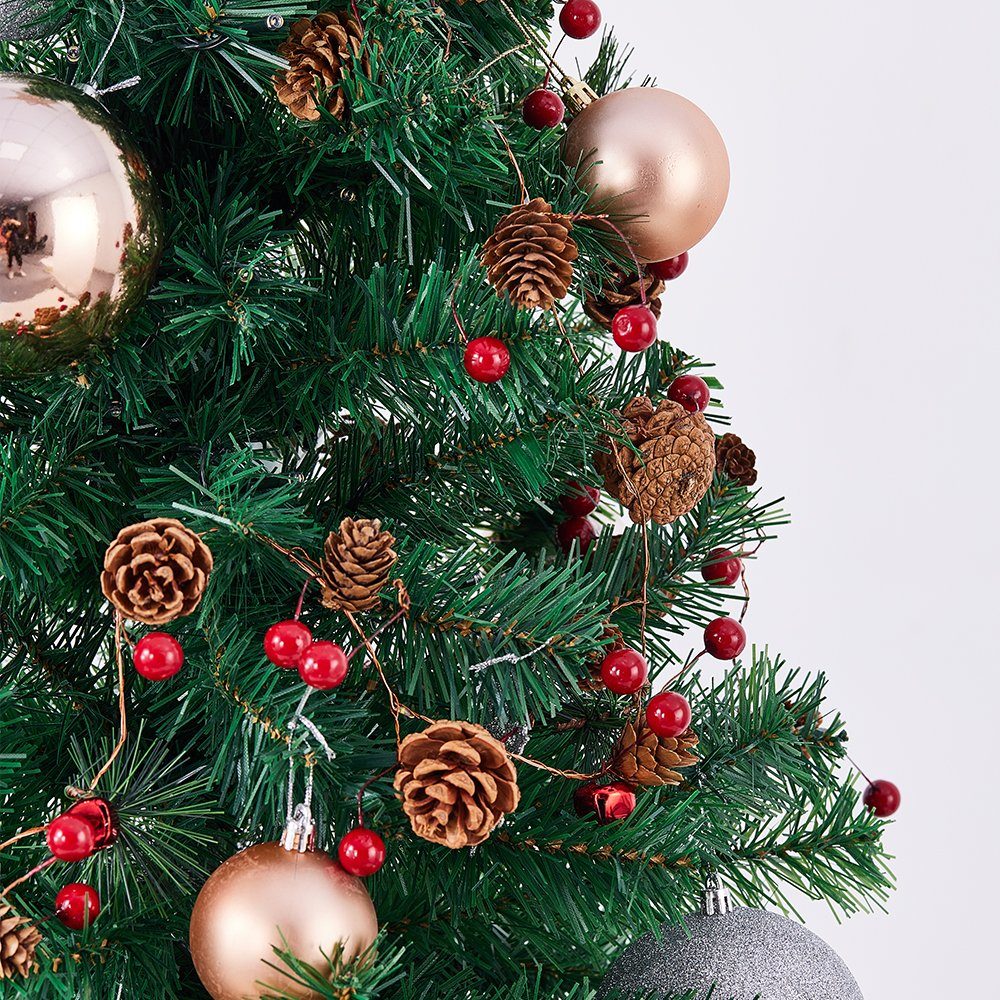 KAHOO Christbaumschmuck Lichterkette, 2M 20LEDs warmweiß, Weihnachtsdeko