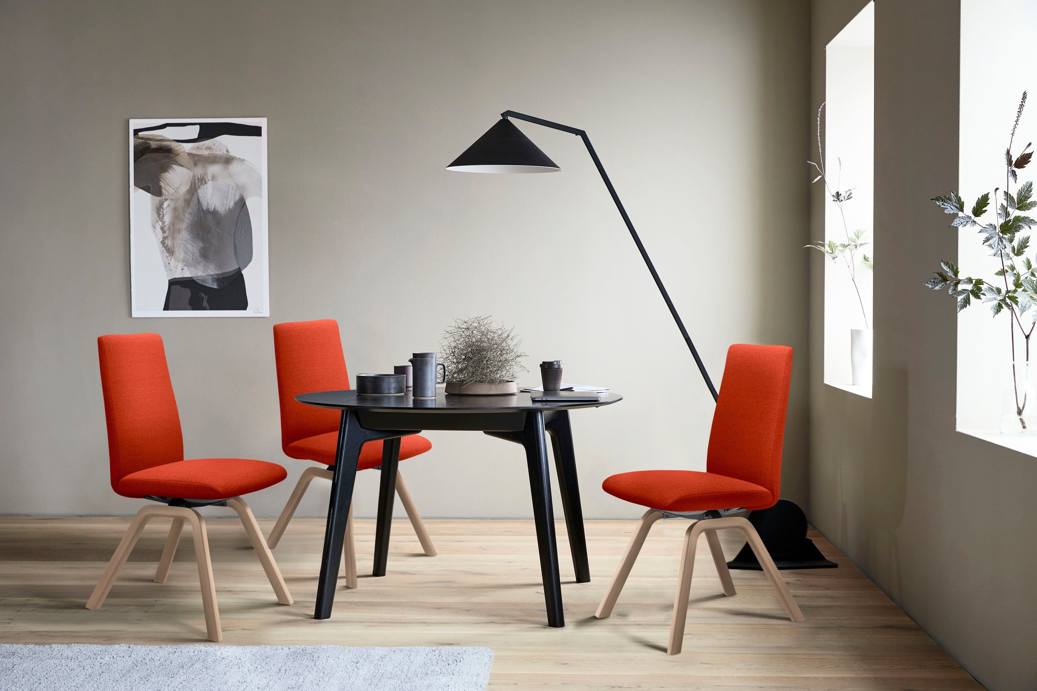 Stressless® Polsterstuhl Laurel, Low Back, Größe L, mit schräggestellten Beinen in Schwarz