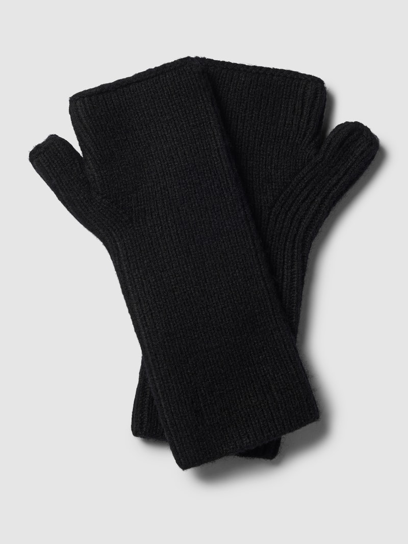 Handschuhe mit offener Vorderseite in schwarz