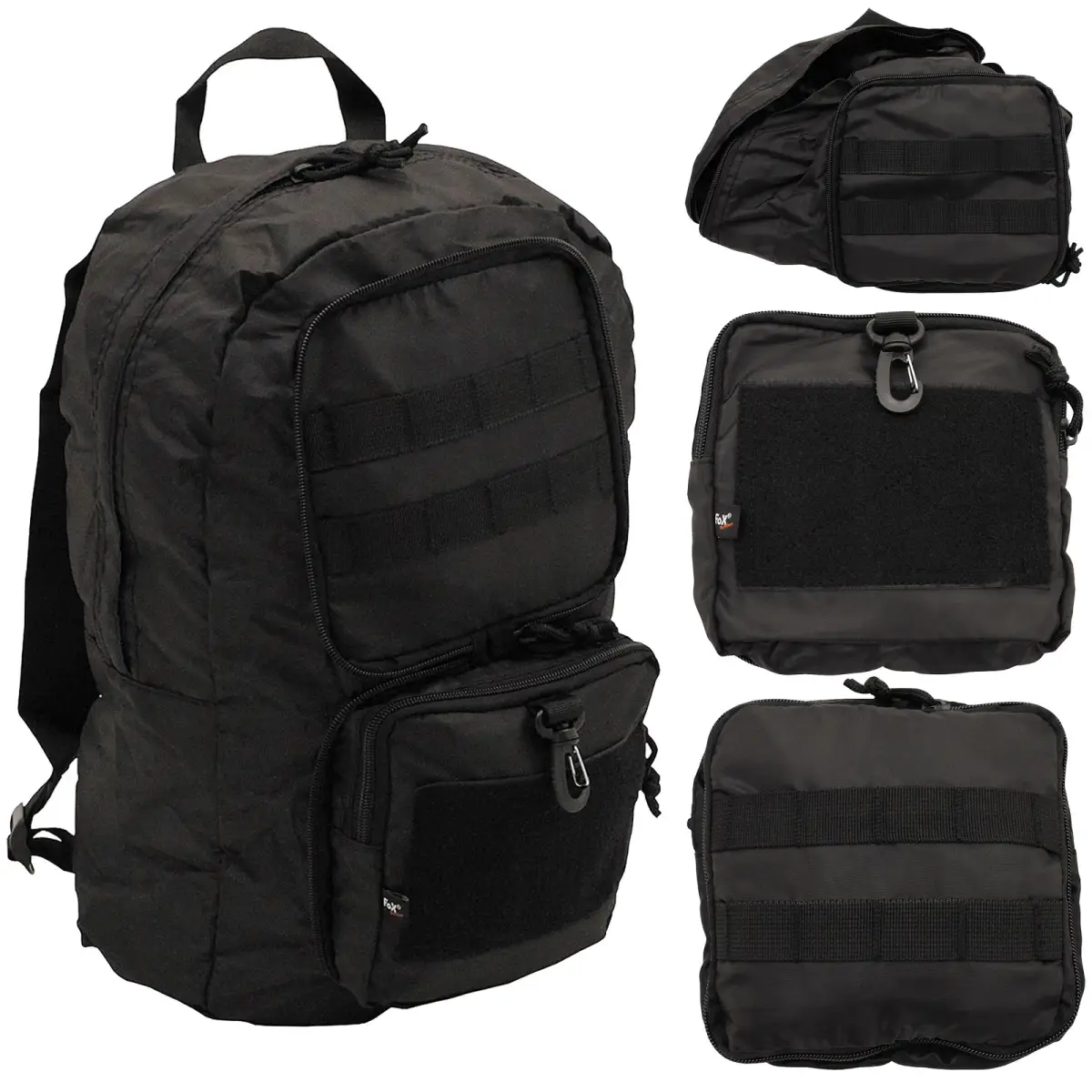 Faltbarer Rucksack schwarz