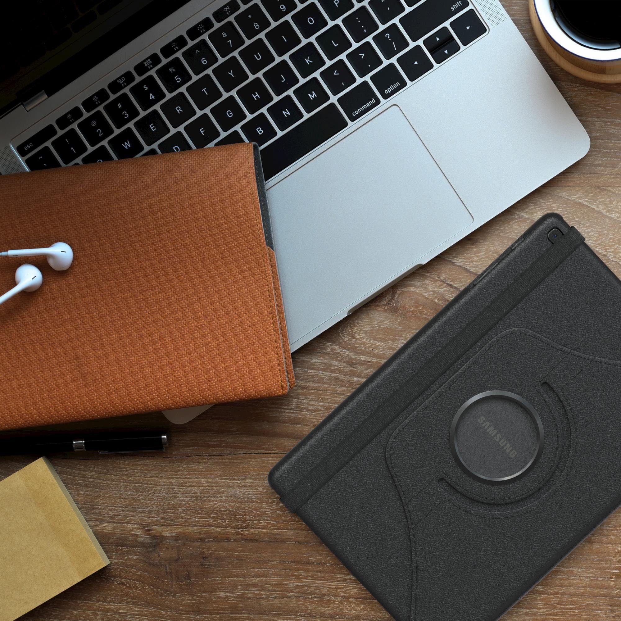 EAZY CASE Tablet-Hülle Rotation Case Samsung Galaxy Tab A 10.1 10,1 Zoll, Hülle 360° drehbar mit Standfunktion Etui Anti-Kratz Tasche Schwarz