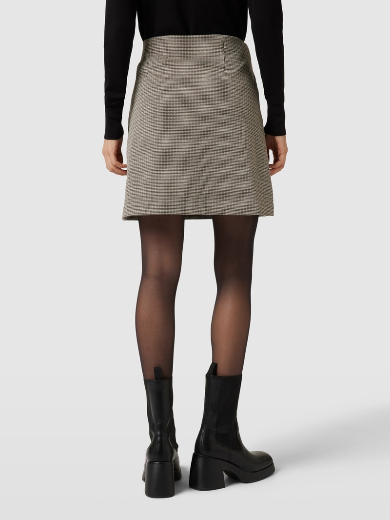 Minirock mit Allover-Muster Modell 'RAVNA' in schwarz