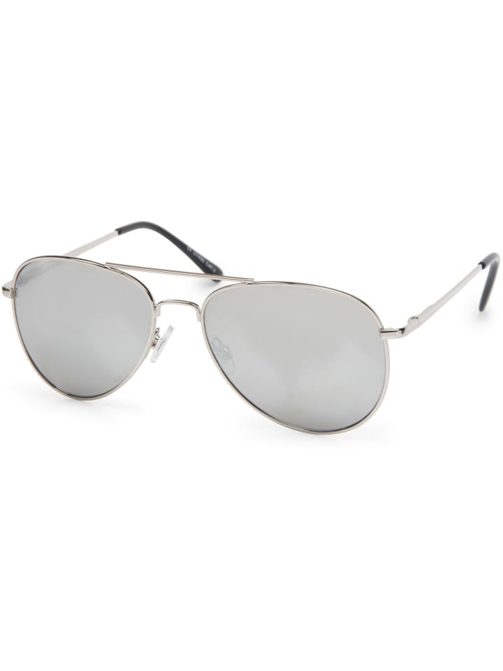 styleBREAKER Piloten Sonnenbrille in Silber / Silber günstig kaufen onesize