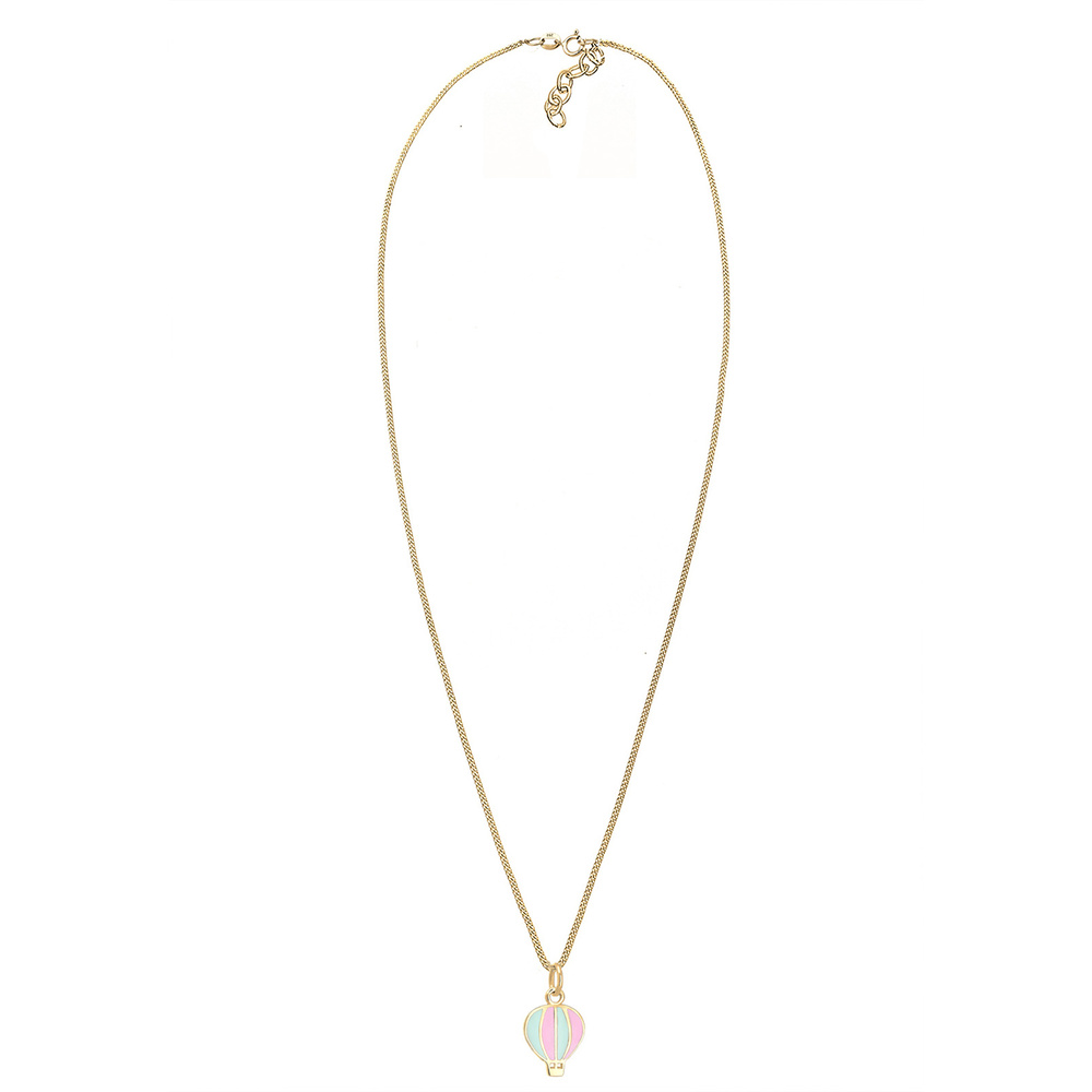 Elli Elli Collier Femme Pendentif Montgolfière Émail - (925/1000) Argent collier