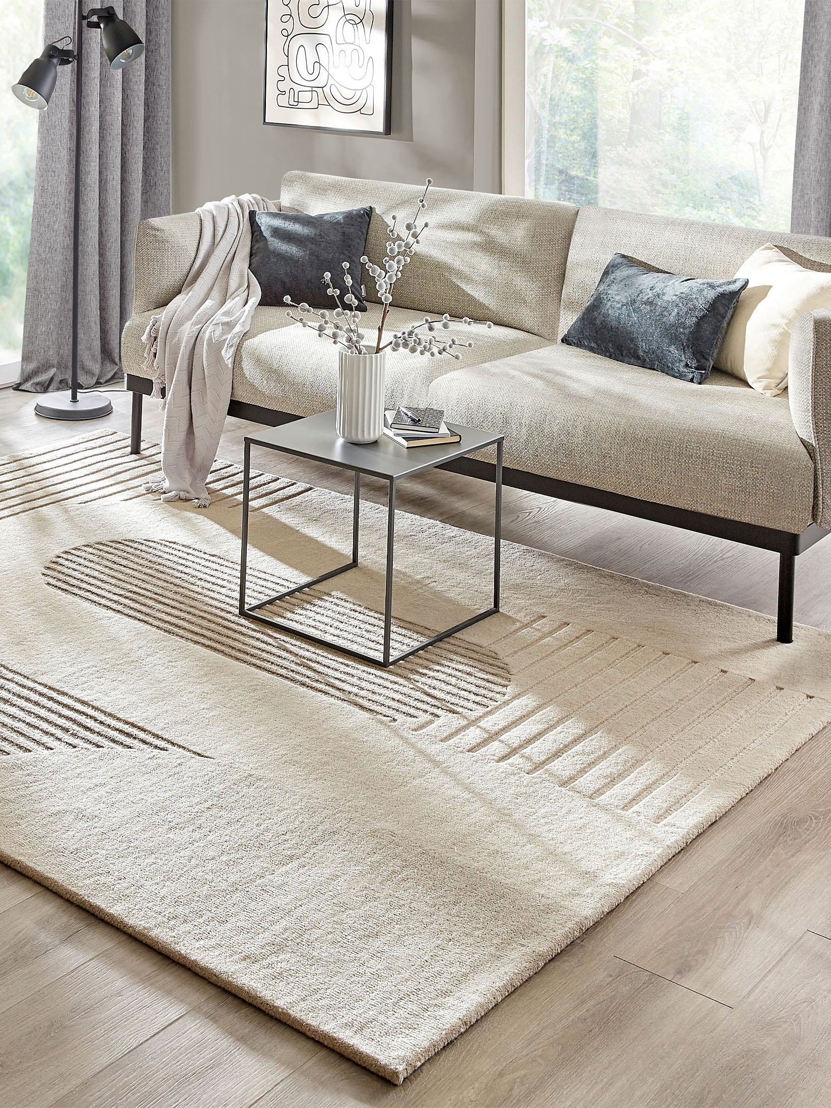 Navelli Moderner Teppich, Sand