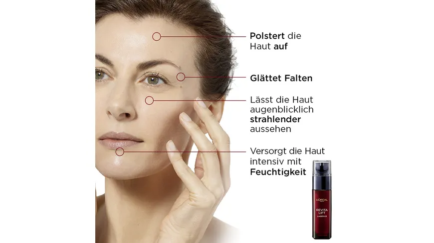 L'Oréal Paris Dermo Revitalift Laser x3 Serum Anti Age - Straffendes Anti-Aging-Serum mit Hyaluronsäure und Vitamin C 30 ml