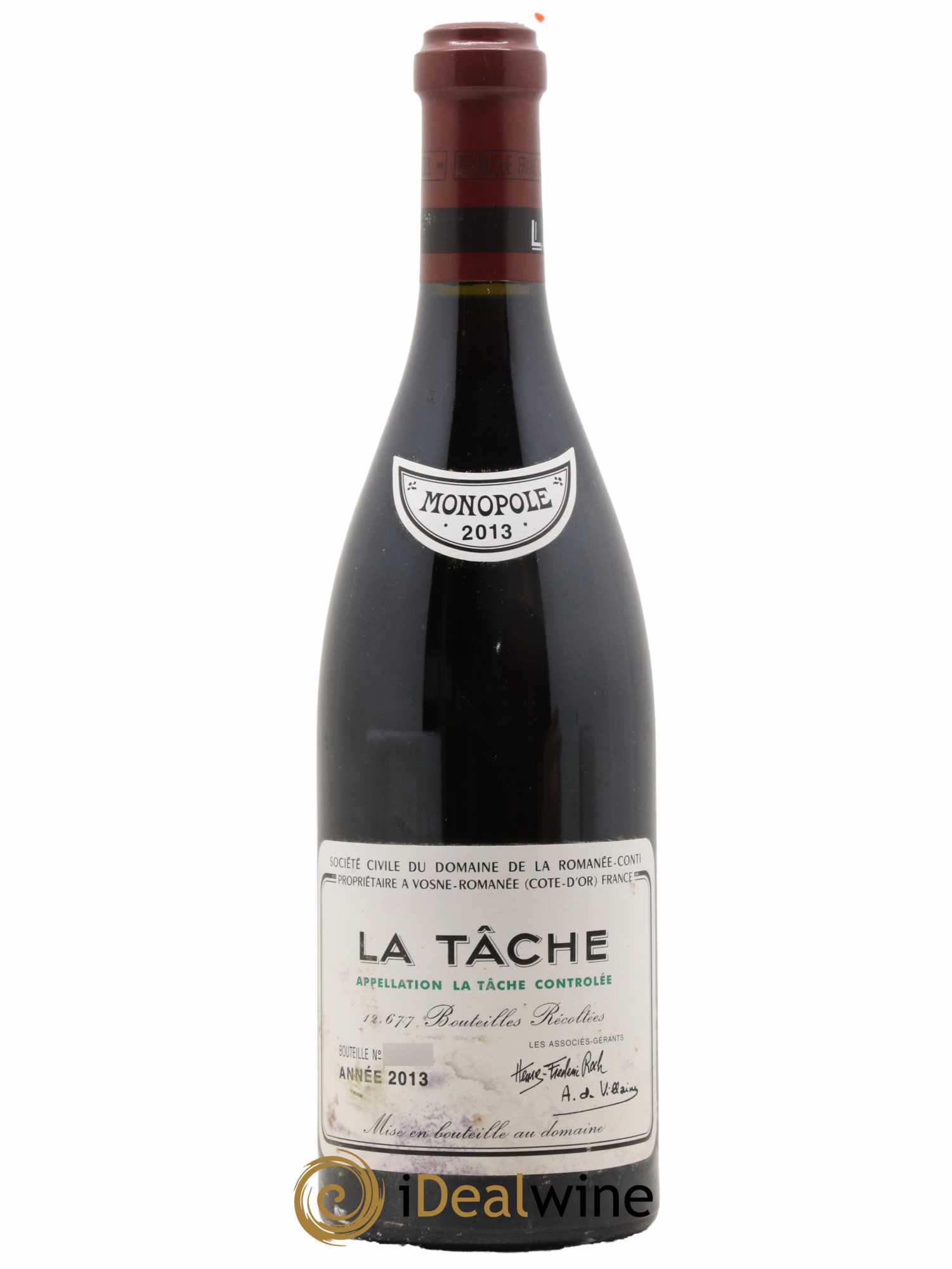 La Tâche Grand Cru Domaine de la Romanée-Conti  2013 - Lot de 1 Bouteille