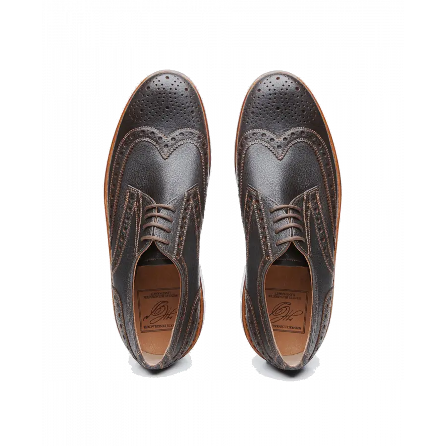 Heinrich Dinkelacker - Businessschuhe Derby RIO FULL-BROGUE W Büffelleder - braun