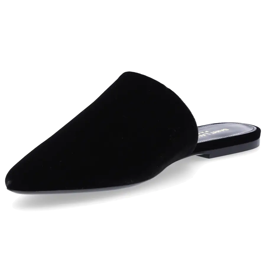 Saint Laurent - Slipper BLISS Samt schwarz - schwarz