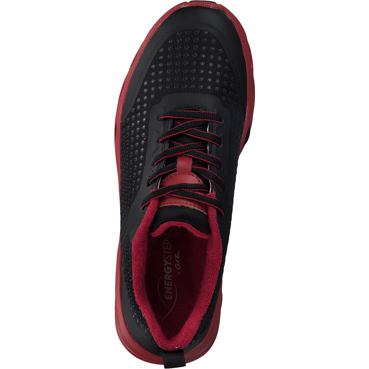 Ara Malibu 12110, Sneakers Low, Damen, SCHWARZ/ROT