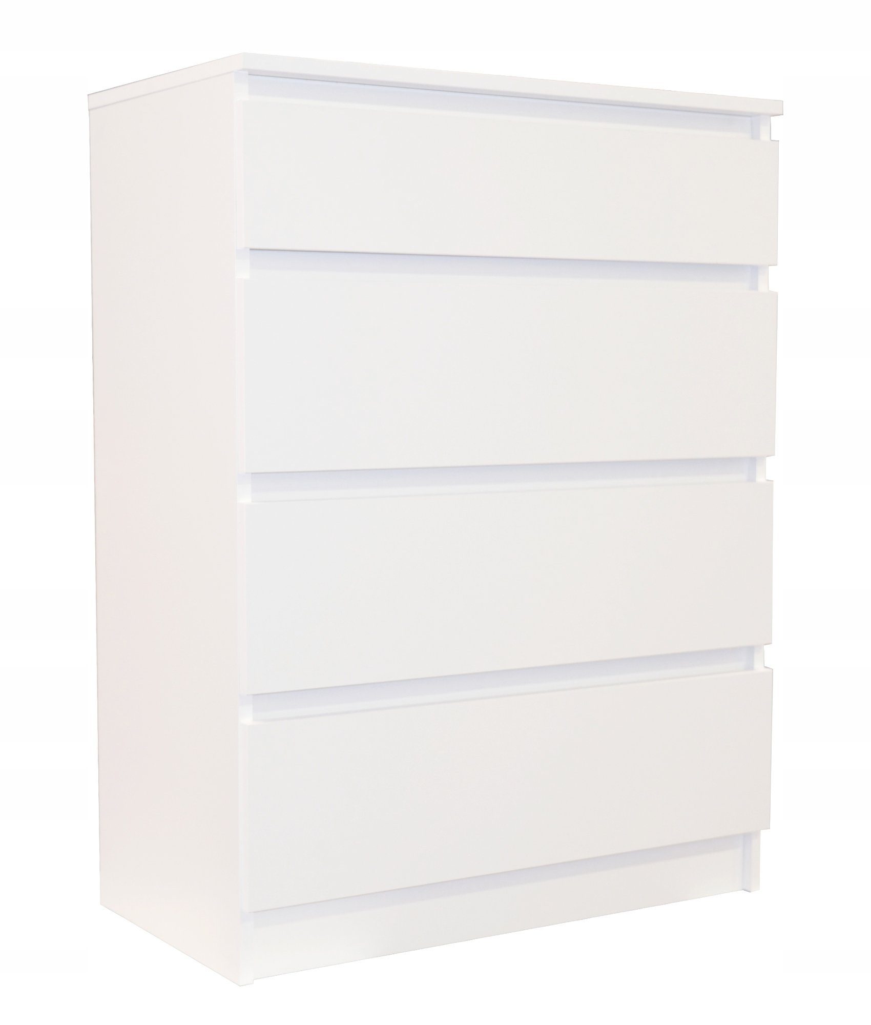 Home Collective Kommode weiß Schlafzimmer Flur Nachttisch, verfügbar in Matt und Hochglanz, Sideboard, Highboard, mit vier Schubladen, Breite 60 cm Höhe 95cm