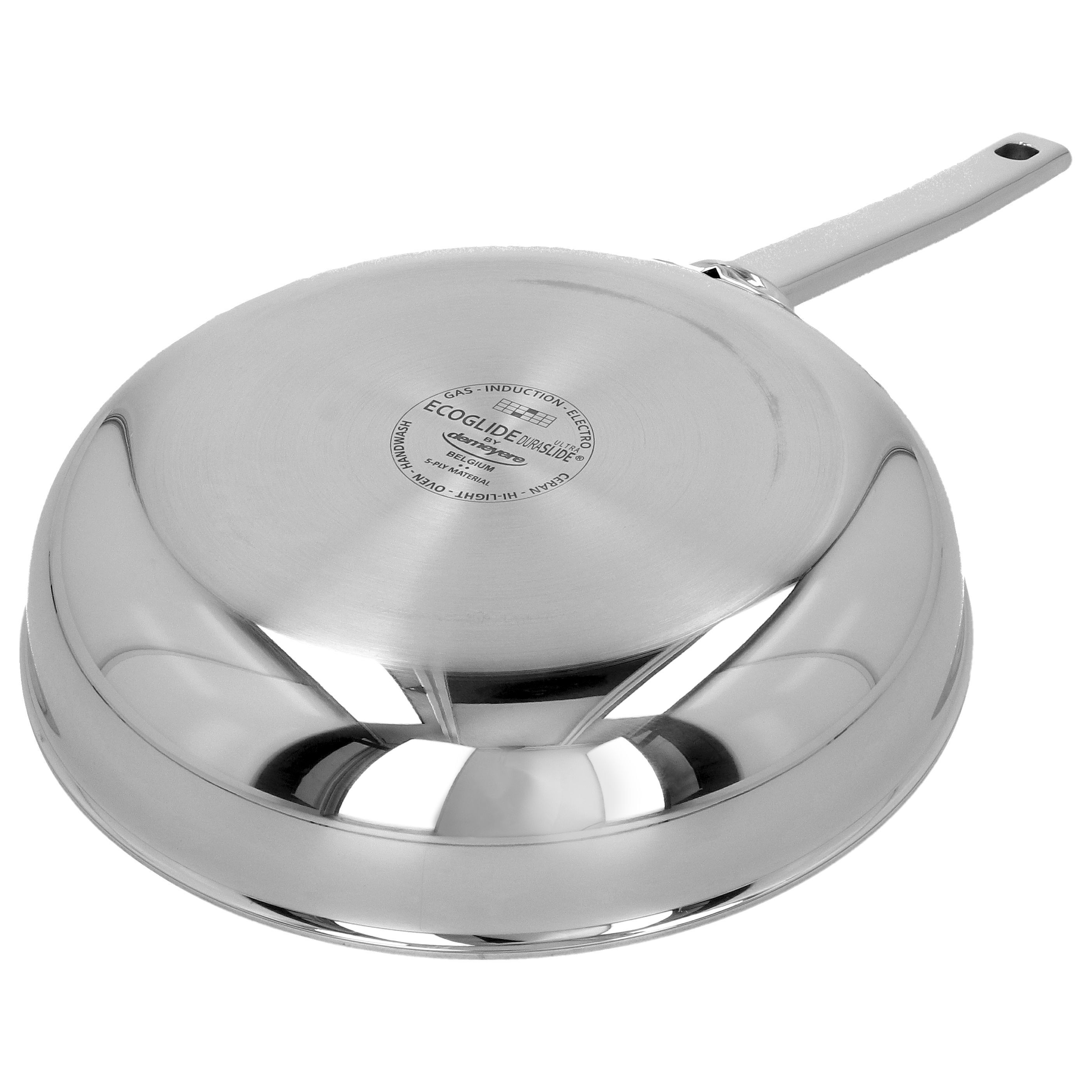 Bratpfanne 24 cm, 18/10 Edelstahl, Silber-Schwarz