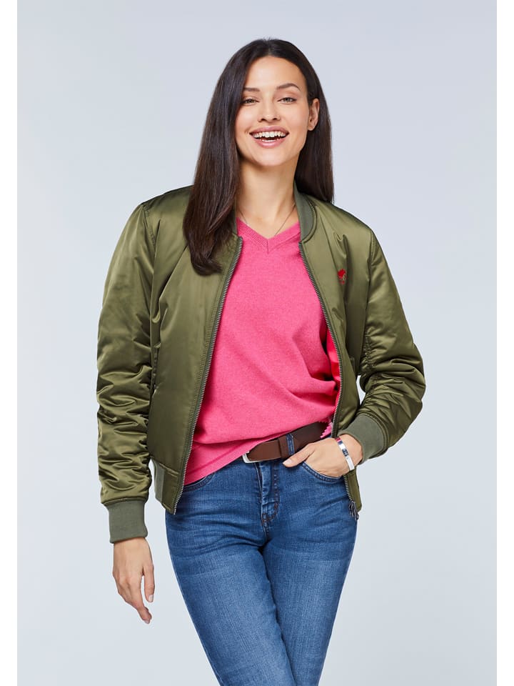 Polo Sylt Bomberjacke in Khaki/ Pink günstig kaufen