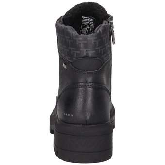 Tom Tailor Schnür Boots in schwarz