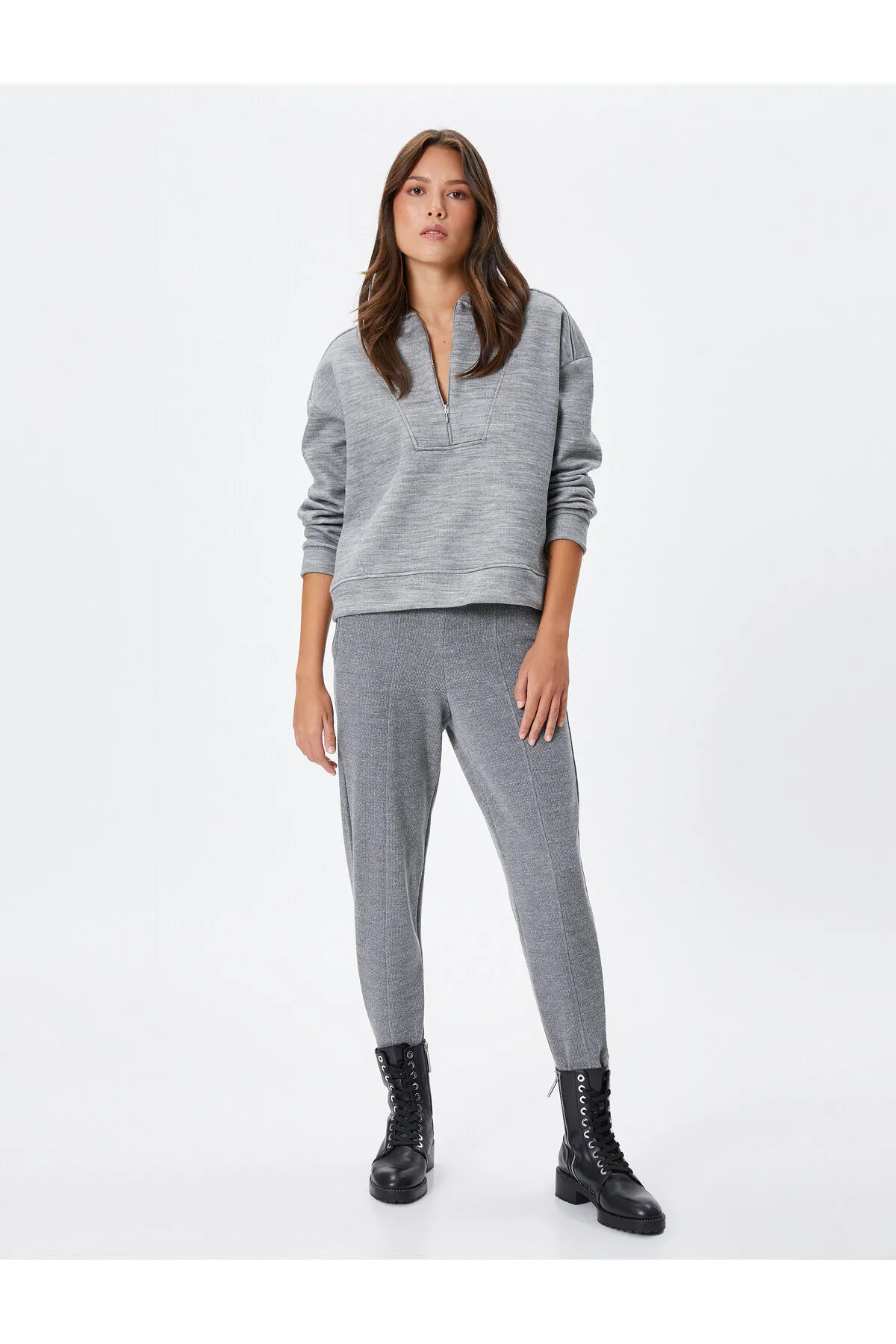 Koton  Jogger-Jogginghose mit elastischem Bund und gerippten Taschen