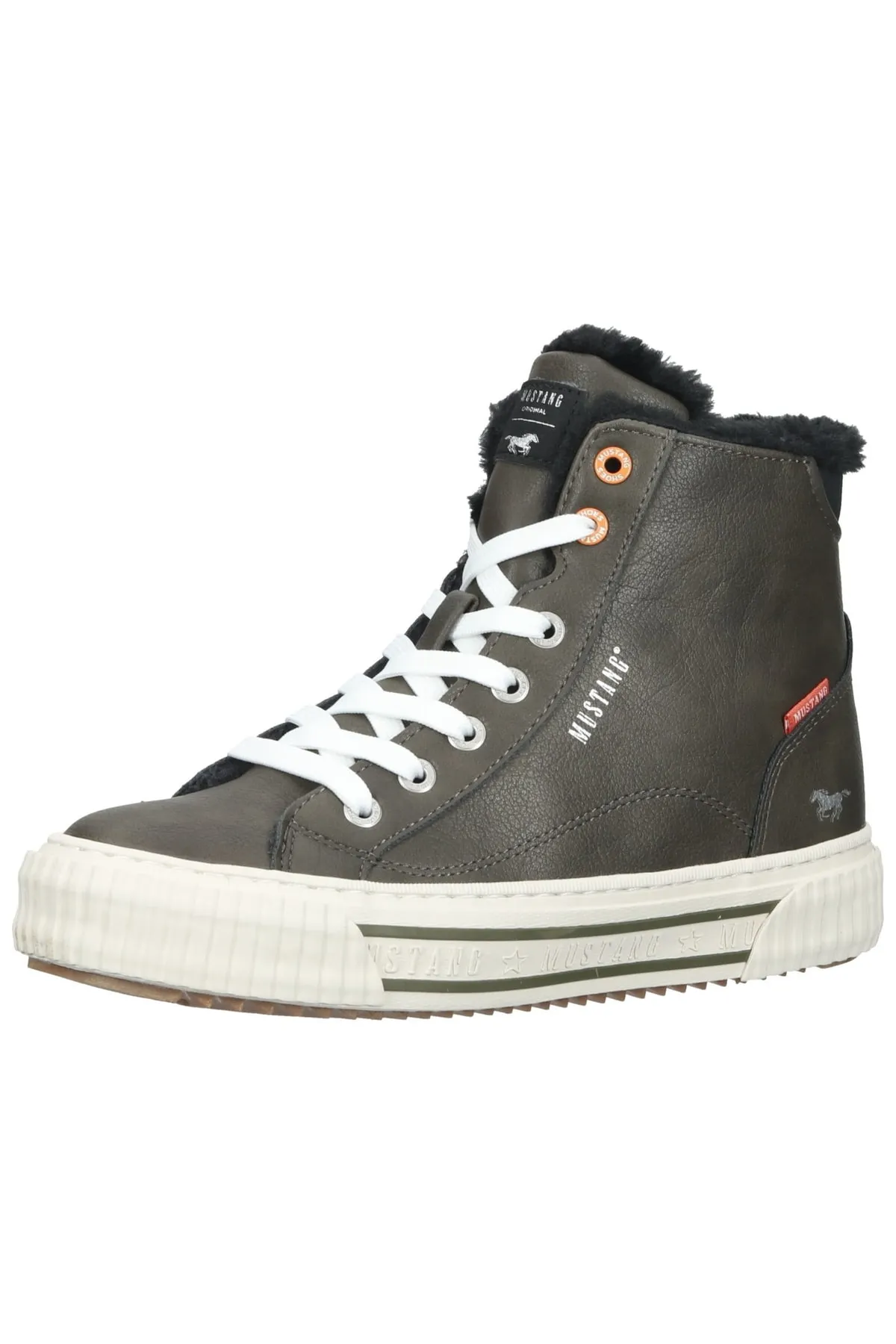 Mustang  Sneaker - Khaki - Flacher Absatz